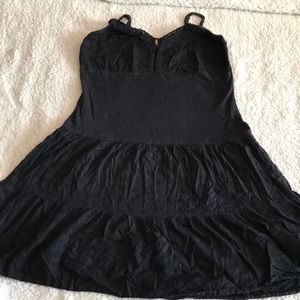 Pink Chiffon black dress